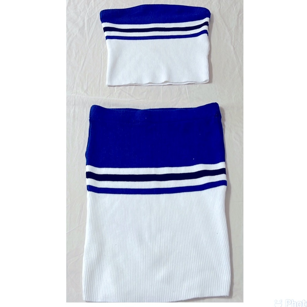 Two piece ribbed bodycon summer set